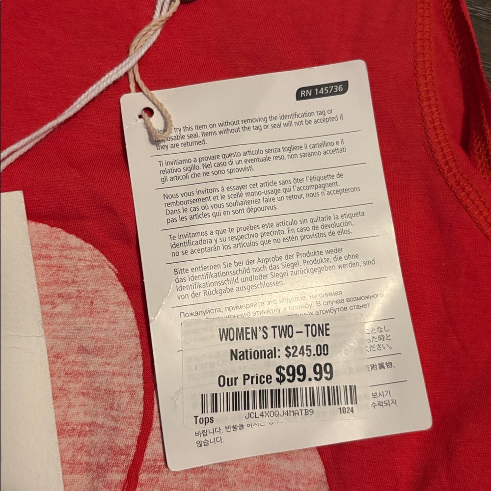 Zoe Karssen Red Sleeveless Top with Heart Design - Picture 7 of 9